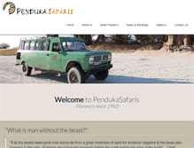 Tablet Screenshot of pendukasafaris.com